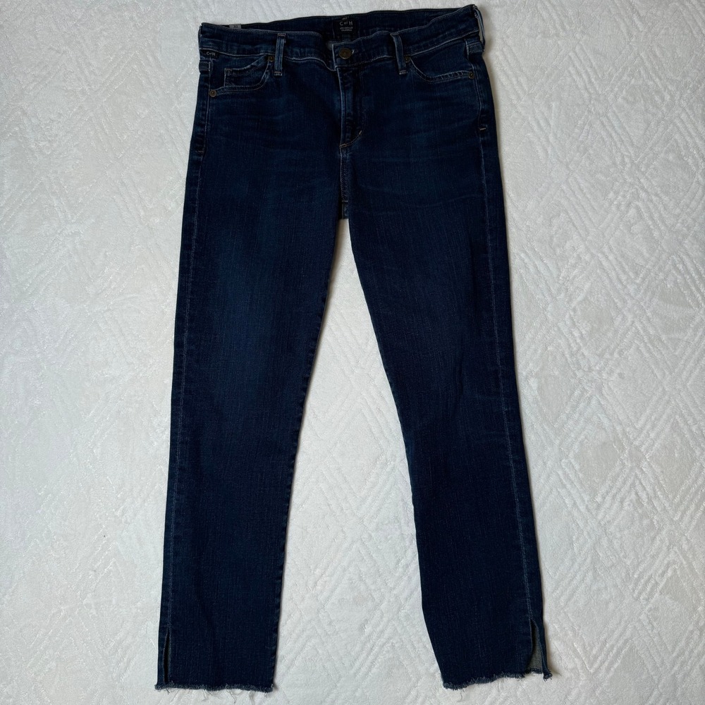 Edgy Minimalist Citizens of Humanity Avedon Ultra Skinny Jeans 30 Raw Hem